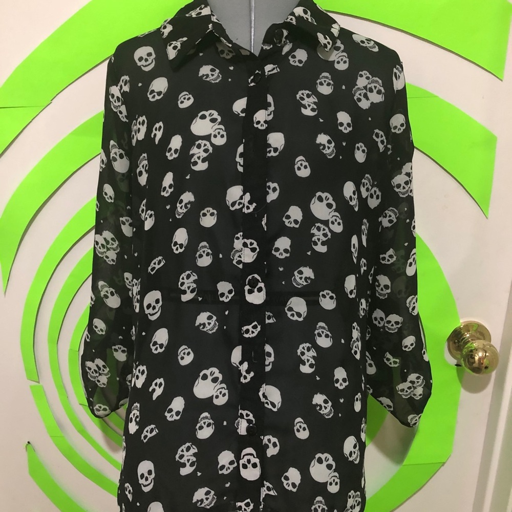 Sheer goth dress shirt